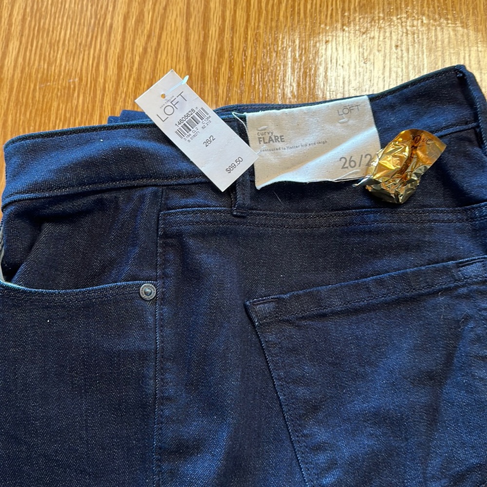 LOFT Dark Blue Flare Jeans